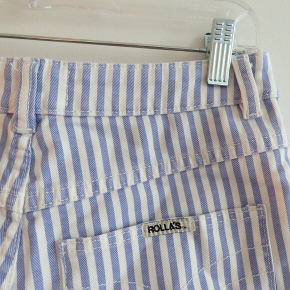 ROLLA'S Mirage High Rise Loose Fit Shorts in Laura Stripe Wisteria - Size 26 - Picture 13 of 16